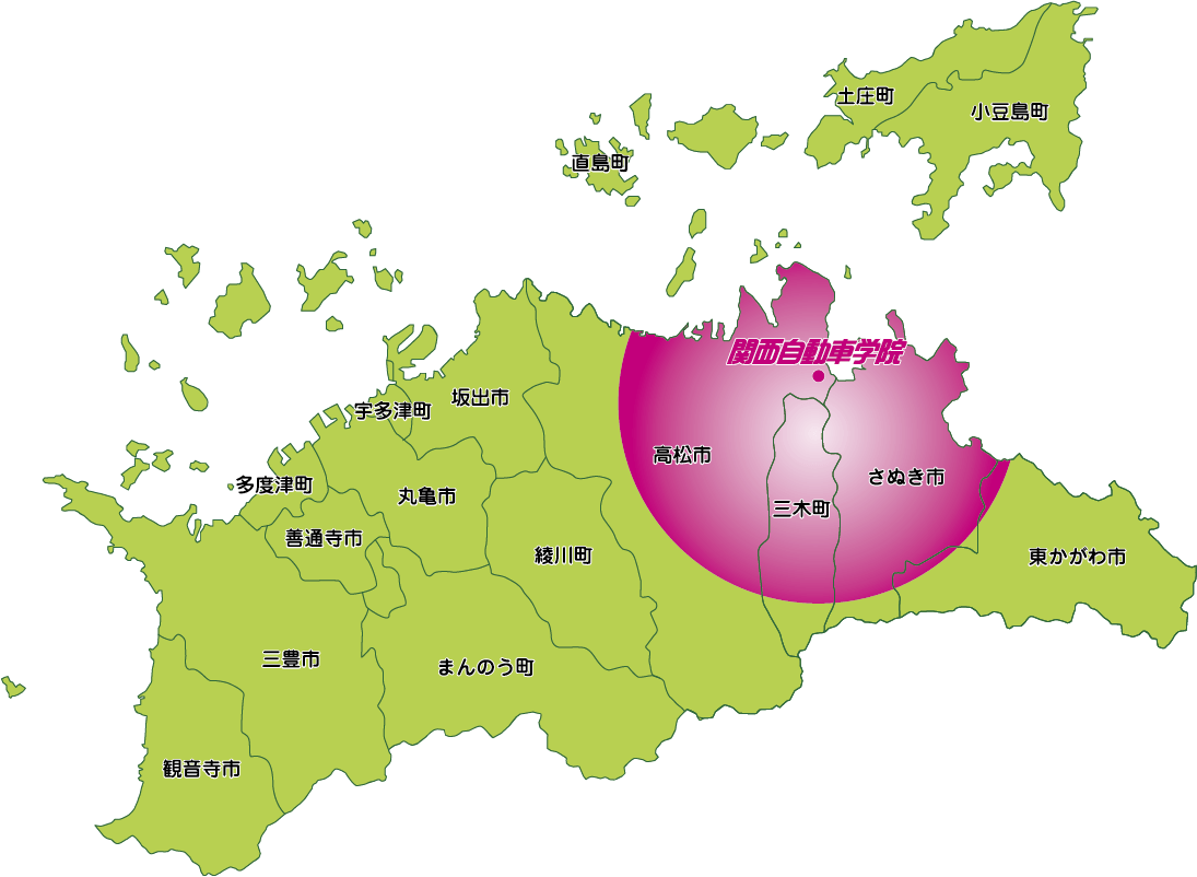 香川県の地図